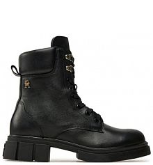 Trapery Tommy Hilfiger czarne damskie