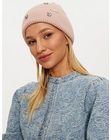 Czapka zimowa Guess różowa damska