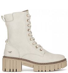 Botki na obcasie Mustang białe