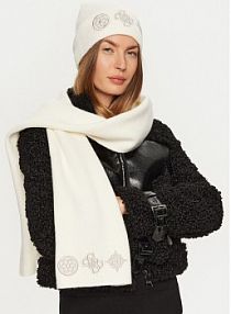 Czapka zimowa Guess biała damska