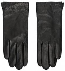 Rękawiczki skórzane Calvin Klein czarne