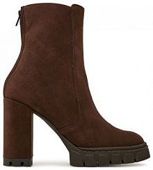 Botki na obcasie R.Polański brązowe