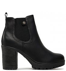 Botki na obcasie Refresh czarne