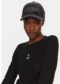 Czapka z daszkiem Guess czarna damska