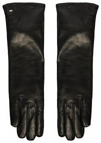 Rękawiczki skórzane Weekend Max Mara czarne