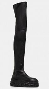 Kozaki AGL  czarne damskie D776502PGK068