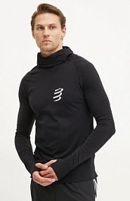 Bluza przez głowę Compressport  czarna AU00007B