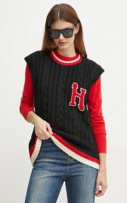 Kamizelka Silvian Heach  czarna damska GPA24071GL