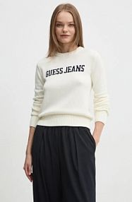 Sweter Guess Jeans  beżowy damski W4BR10.Z3HM1