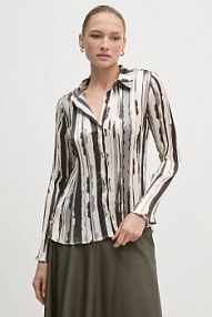 Koszula z długim rękawem Sandro Ferrone  beżowa SFS32YBEMARTO