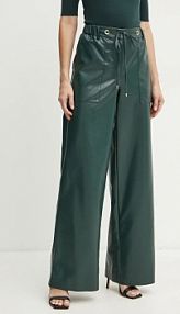 Spodnie eleganckie Simona Corsellini  zielone damskie A24CPPA006