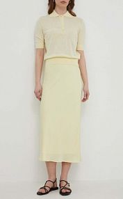 Spódnica midi Calvin Klein  żółta K20K203514