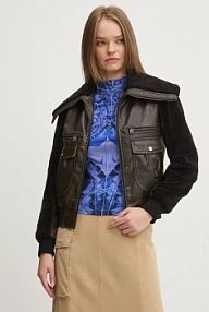 Kurtka przejściowa Desigual  brązowa damska 24WWEW33