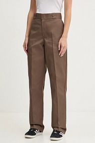 Spodnie eleganckie Dickies  brązowe damskie DK0A4YH1BLK1