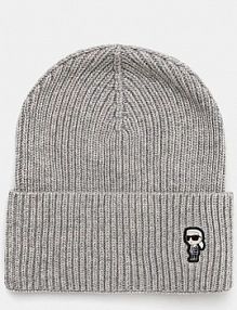 Czapka zimowa Karl Lagerfeld  szara damska 236W3405