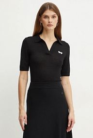 Koszulka polo Karl Lagerfeld  czarna damska 246W2014