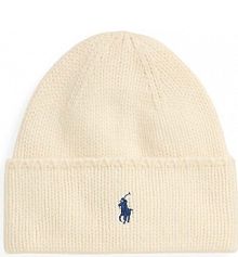 Czapka zimowa Polo Ralph Lauren  beżowa damska 455954355