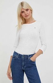 Longsleeve Tommy Hilfiger  beżowy damski WW0WW37861