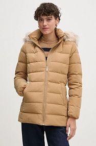 Kurtka puchowa Tommy Hilfiger  beżowa damska WW0WW43600