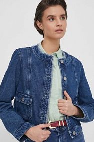 Kurtka jeansowe United Colors of Benetton  niebieska damska 25F8DN05L