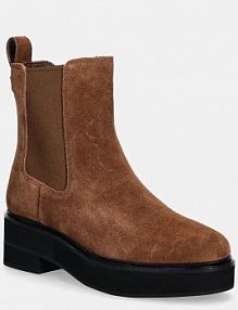 Sztyblety Lauren Ralph Lauren brązowe damskie 802951237001.