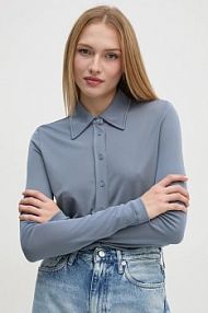 Koszula z długim rękawem Sisley  niebieska 54HXLQ087