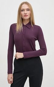 Koszula z długim rękawem Sisley  fioletowa 54HXLQ087