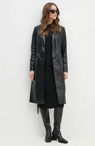 Płaszcz Sisley  czarny damski 2SPALN051