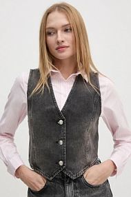 Kamizelka Sisley  szara damska 22W2LJ00O