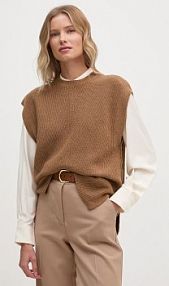 Kamizelka Sisley  brązowa damska 126WM1057