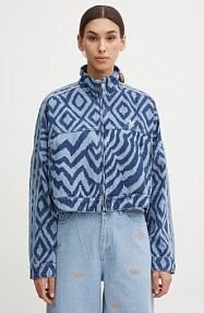 Kurtka jeansowe adidas Originals  niebieska damska IW0793