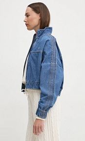 Kurtka jeansowe adidas Originals  niebieska damska IW5762