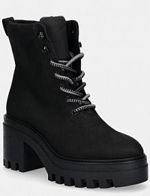 Botki na obcasie Calvin Klein Jeans  czarne YW0YW01548