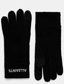 Rękawiczki AllSaints  czarne damskie 29AS101710