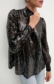 Bluzka AllSaints  czarna damska W032PB