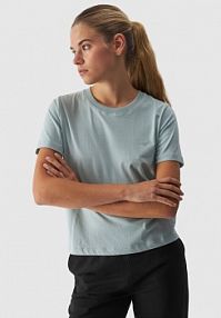T-shirt turkusowy 4F damski 4FWAW24TTSHF1650-47S