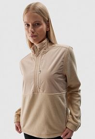 Bluza z polaru beżowa 4F damska 4FWAW24TFLEF273-12S