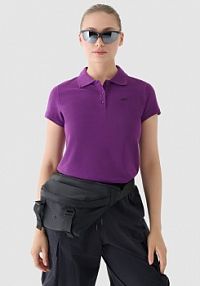 Koszulka polo fioletowa 4F damska 4FRSS24TPTSF623-51S