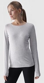 Longsleeve szary 4F damski 4FWMM00TLONF376-27M