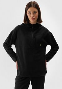 Bluza z polaru czarna 4F damska 4FWAW24TFLEF248-20S