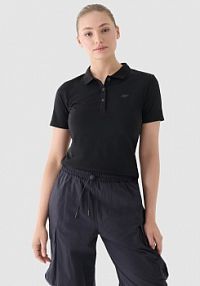 Koszulka polo czarna 4F damska 4FWMM00TPTSF514-20S