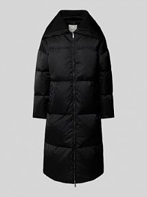 Płaszcz pikowany z kapturem Calvin Klein Womenswear czarny damski EAN MTL PUFF STR KRA