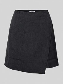 Spódnica mini w kopertowym stylu model Peggy EDITED szara EAN Wrap Cargo Mini