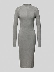 Sukienka z dzianiny ze stójką model Hada EDITED szara EAN EDT2234003a
