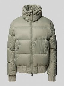 Bomberka z puchowym wypełnieniem model ELA IQ Studio oliwkowa damska EAN BOMBER STRICKBÜN