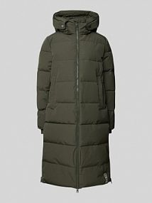 Płaszcz pikowany z kapturem model EYVETTE IQ Studio oliwkowy damski EAN PUFFER ACTIVE