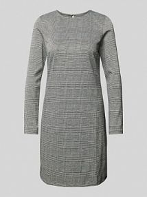 Sukienka etui z zapięciem na guziki z tyłu QS szara EAN KLD 1/1 Hahnentr
