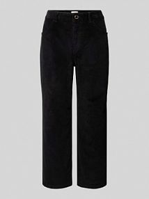 Kuloty o kroju regular fit ze sztruksu z szeroką nogawką s.Oliver RED LABEL czarne EAN Cord Culotte 9