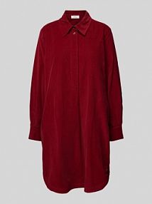 Sukienka koszulowa o kroju relaxed fit z drobnego sztruksu z czystej bawełny s.Oliver RED LABEL czerwona EAN 2154307