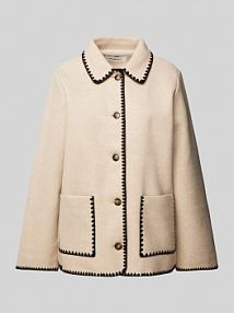 Płaszcz z wykładanym kołnierzem model Johana moves beżowy damski EAN 231122220